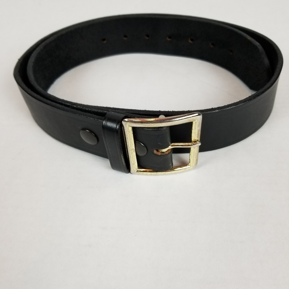 Boston black leather belt